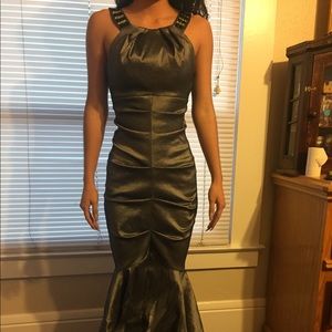 Grey Silver Formal Dress